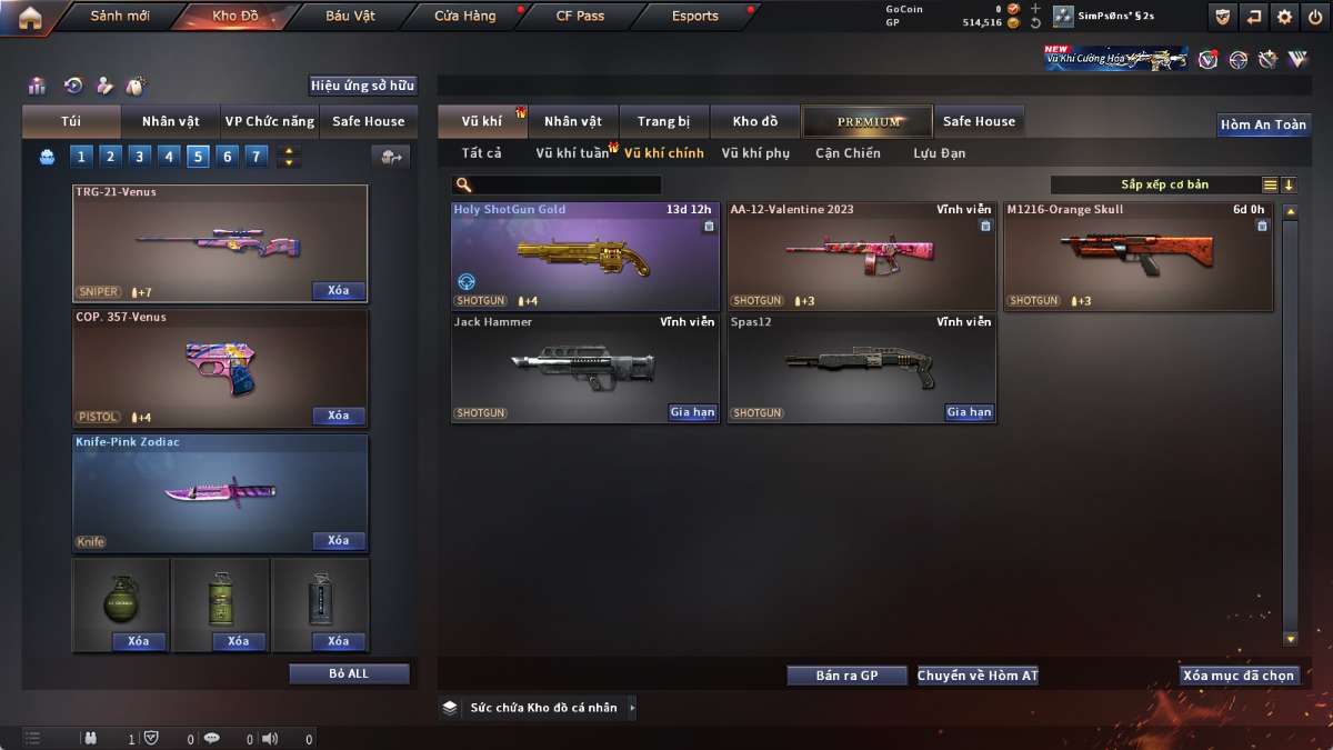 shop acc cf uy tin gia re